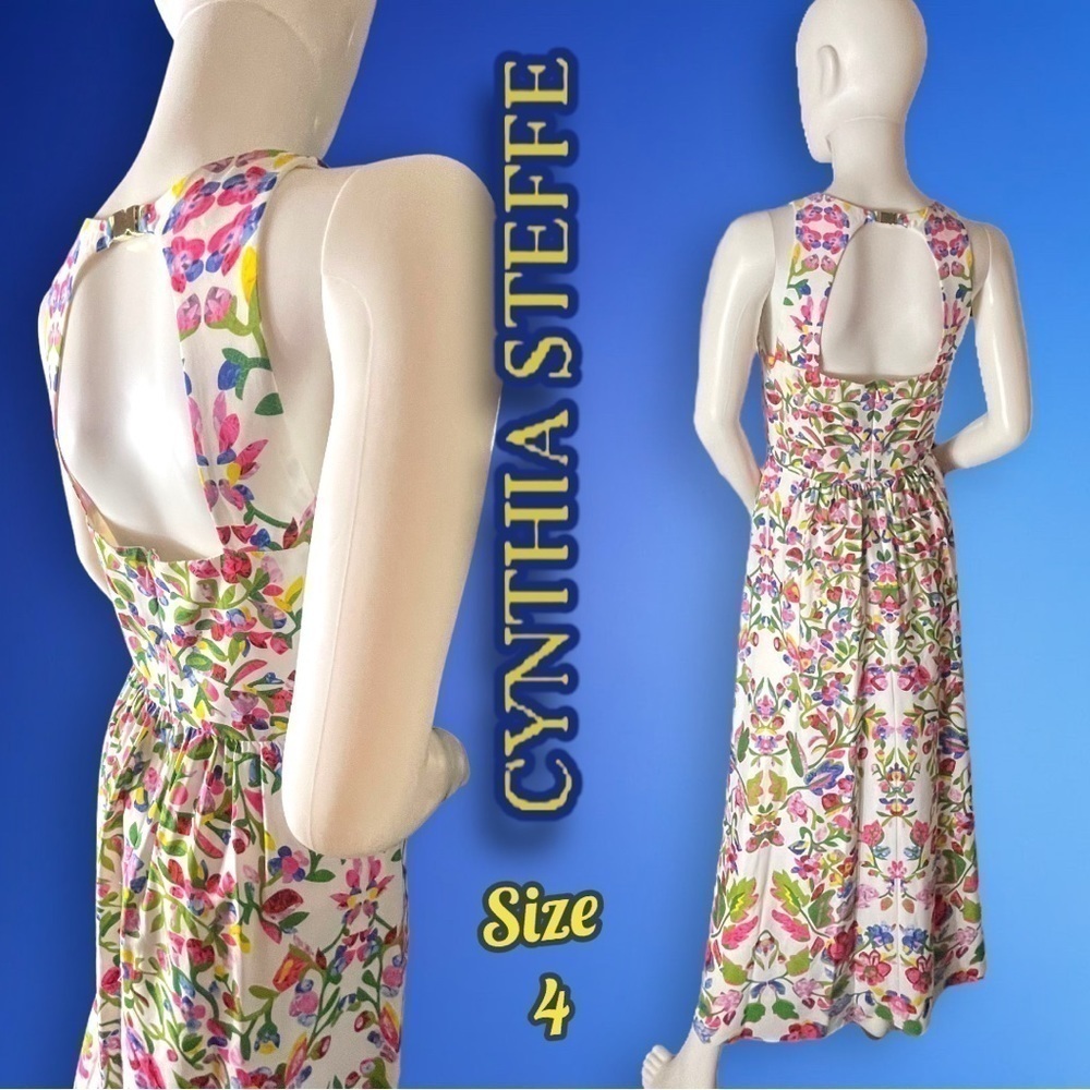 Cynthia Steffe Cottagecore Garden Girl Open Back Dress with Pockets! Size 4